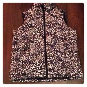 LANDS END WOMENS FLORAL VEST SIZE MEDIUM 10-12